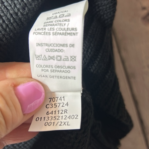 NWT Ralph Lauren Chaps sweater men’s XXL navy below patches. Mock turtleneck - Picture 11 of 11